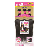 Melt 13x5 Brazilian Straight 3 pcs + HD Lace Closure By Janet Collection