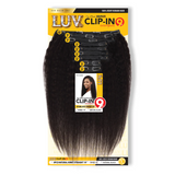 Luv 9 Piece Clip-In 100% Remi Human Hair Kinky Straight Full Head by Eve Hair