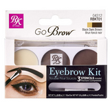 Ruby Kisses GoBrow Eyebrow Kit with Stencil (Black Dark Brown) - RBKT01 - By Kiss