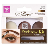 Ruby Kisses GoBrow Eyebrow Kit with Stencil (Chocolate Brown) - RBKT03 - By Kiss - Waba Hair and Beauty Supply