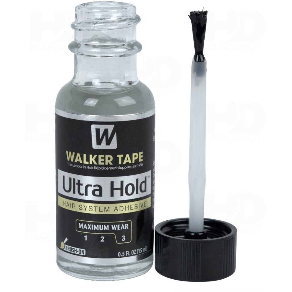 Clear 0.5 oz Walker Ultra Hold Brush-On Liquid Adhesive Lace Front Glue - Waba Hair and Beauty Supply